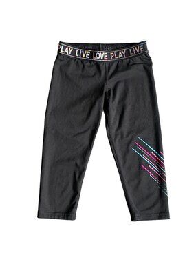 GUC C9 By Champion Girls Athletic Capri Leggings-Black-Size 6/6X